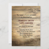 Rustisch land Barn Wood Barn Wedding Kaart (Achterkant)
