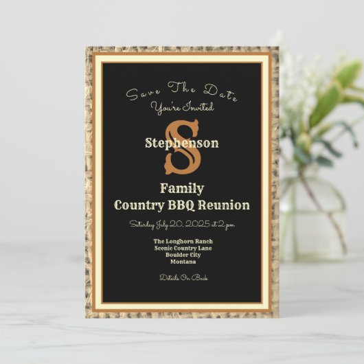 Rustisch land BBQ-reünie Kaart (Staand voorkant)