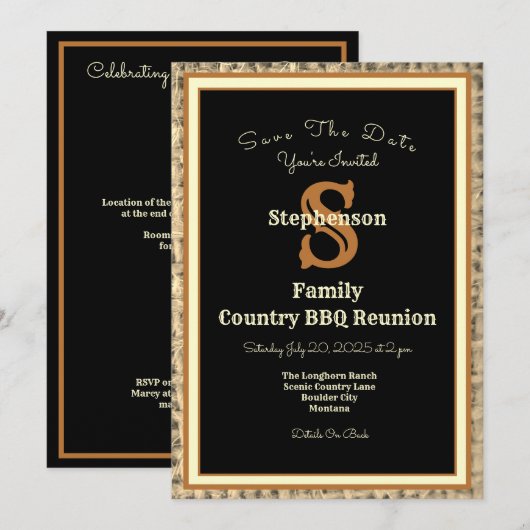 Rustisch land BBQ-reünie Kaart (Voorkant / Achterkant)
