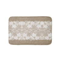 Rustisch land: beige burlap en witte kant