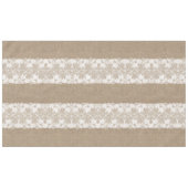 Rustisch land:  beige burlap en witte kant tafelkleed (Voorkant (Horizontaal))