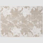 Rustisch land:  beige burlap en witte kant tissuepapier (Voorkant)