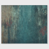 Rustisch Land Blauwgroen Houtkorrel Cadeaupapier (Vlak)