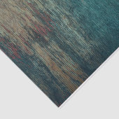 Rustisch Land Blauwgroen Houtkorrel Tissuepapier (Detail)