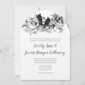 Rustisch land Blooming Forest Love Bird Wedding Kaart (Voorkant)