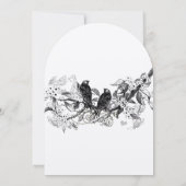 Rustisch land Blooming Forest Love Bird Wedding Kaart (Achterkant)