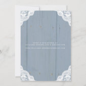 Rustisch Land Blue Mason Jar Wood Vrijgezellenfees Kaart (Achterkant)