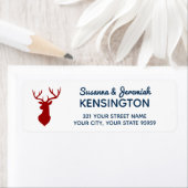 Rustisch Land Blue met Red Deer Etiket (Insitu)