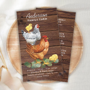 Rustisch Land Boerderij kippen Vers  Eieren Visitekaartje