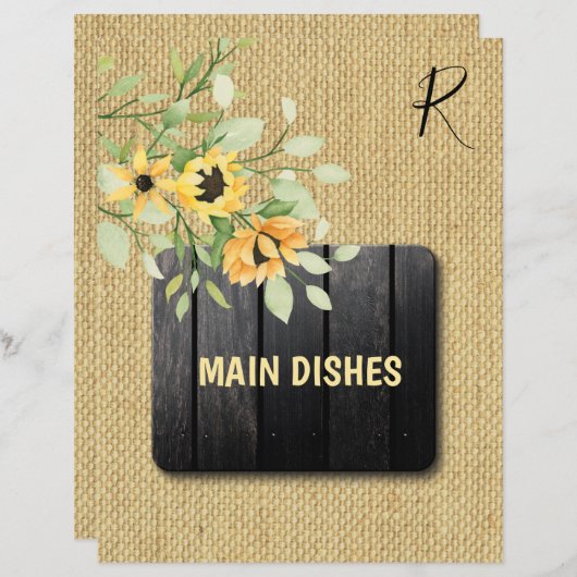 Rustisch land bolap recept organisator (Voorkant / Achterkant)