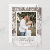 Rustisch land bruiloft bedankt foto briefkaart (Voorkant / Achterkant)
