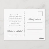 Rustisch land bruiloft bedankt foto briefkaart (Achterkant)