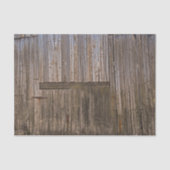 Rustisch land Bruine Barn Wood Ontvanger Tissuepapier (Voorkant)