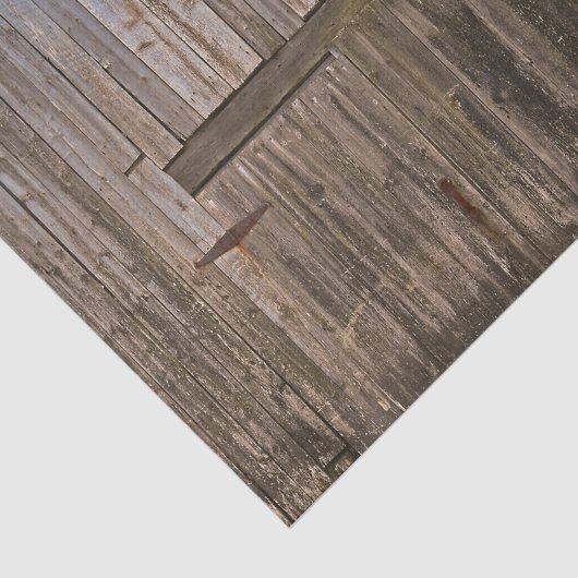 Rustisch land Bruine Barn Wood Ontvanger Tissuepapier (Detail)