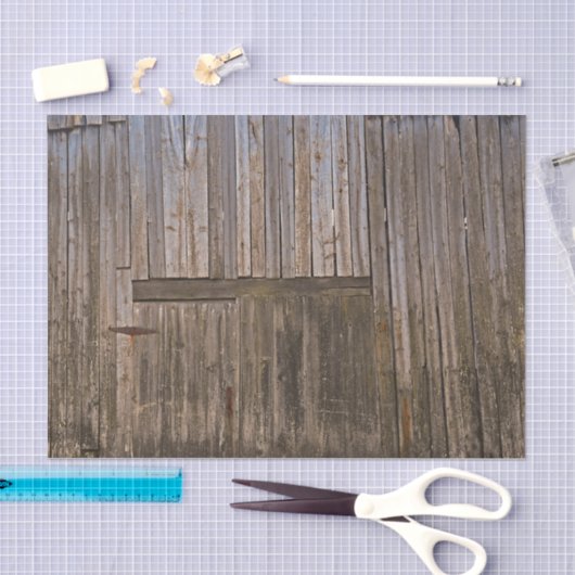 Rustisch land Bruine Barn Wood Ontvanger Tissuepapier (Craft)