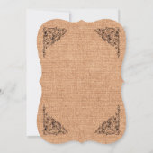 Rustisch land Burlap Jar Vintage Wedding 2 Kaart (Achterkant)
