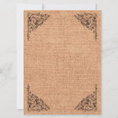 Rustisch land Burlap Jar Vintage Wedding Kaart (Achterkant)