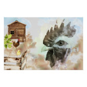 *~*Rustisch Land Chicken Coop Hen Boerderij House Perfect Poster (Voorkant)