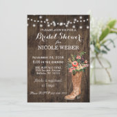 Rustisch Land Cowboy Boot Vrijgezellenfeest Invite Kaart (Staand voorkant)