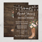 Rustisch Land Cowboy Boot Vrijgezellenfeest Invite Kaart (Voorkant / Achterkant)