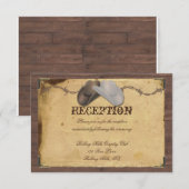 Rustisch land Cowboy Petten Wedding Reception Informatiekaartje (Voorkant / Achterkant)