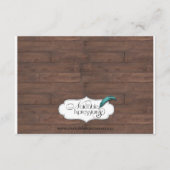 Rustisch land Cowboy Petten Wedding Reception Informatiekaartje (Achterkant)