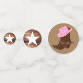 Rustisch Land Cowgirl Boots & Pet Baby shower Confetti (Voorkanten)