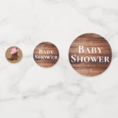 Rustisch Land Cowgirl Boots & Pet Baby shower Confetti (Achterkanten)