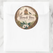 Rustisch land Dank u Klassieke Sticker (Tas)