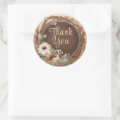Rustisch land Dank u Klassieke Sticker (Tas)
