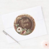 Rustisch land Dank u Klassieke Sticker (Envelop)