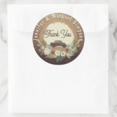 Rustisch land Dank u Klassieke Sticker (Tas)