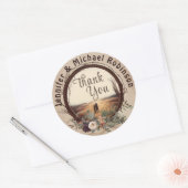 Rustisch land Dank u Klassieke Sticker (Envelop)