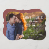 Rustisch land | De datumkaarten opslaan Save The Date (Voorkant / Achterkant)