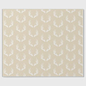 Rustisch Land Deer Antlers Cadeaupapier (Vlak)