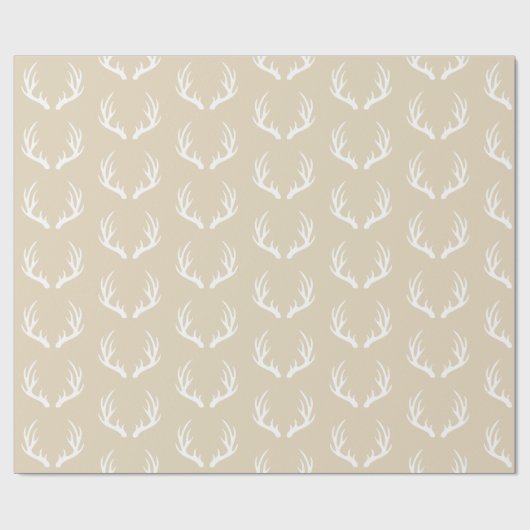 Rustisch Land Deer Antlers Cadeaupapier (Vlak)
