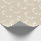 Rustisch Land Deer Antlers Cadeaupapier (Hoek)