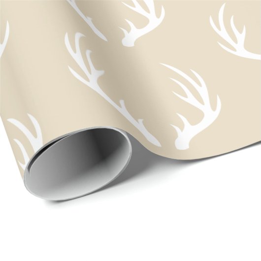 Rustisch Land Deer Antlers Cadeaupapier (Rol Hoek)