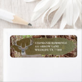 Rustisch land Deer Hunter Wedding Label (Insitu)