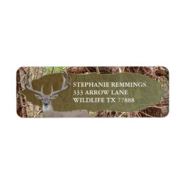 Rustisch land Deer Hunter Wedding Label