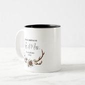 Rustisch land | Eerste Kerstmis, de heer & mevrouw Tweekleurige Koffiemok (Voorkant links)