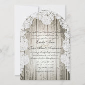 Rustisch land Faux Lace Barn Wood Wedding Kaart (Voorkant)