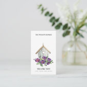 RUSTISCH LAND FLORAL BIRD HOUSE DANK U REALTOR VISITEKAARTJE (Staand voorkant)