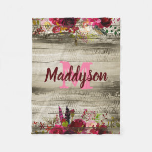  Rustisch land, Floral, dames van tien meisjes Fleece Deken