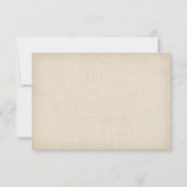 Rustisch land Floral Lace Burlap Meal Choice RSVP (Achterkant)