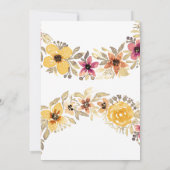 Rustisch land Floral Wreated Waterverf Afstuderen Kaart (Achterkant)