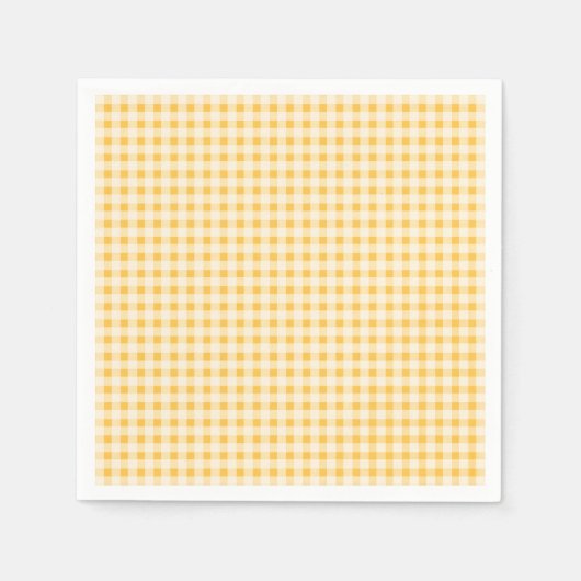 RUSTISCH LAND GEEL GINGHAM NAPKIN SERVET (Voorkant)