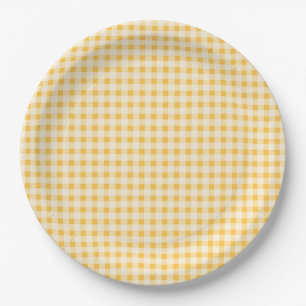 RUSTISCH LAND GEEL GINGHAM PAPER BORD