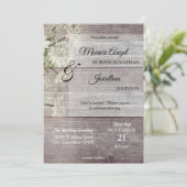 Rustisch land Grijs Hout Bouw Kaart (Staand voorkant)