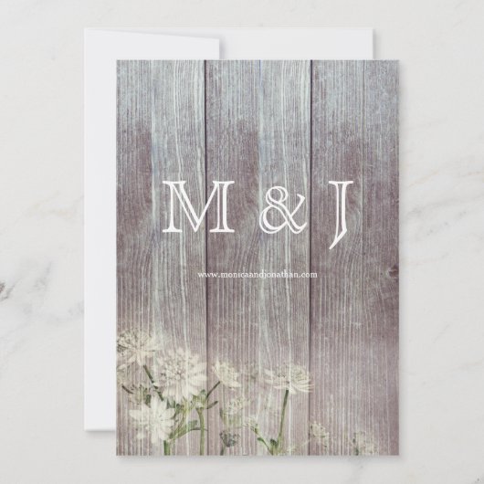 Rustisch land Grijs Hout Bouw Kaart (Achterkant)